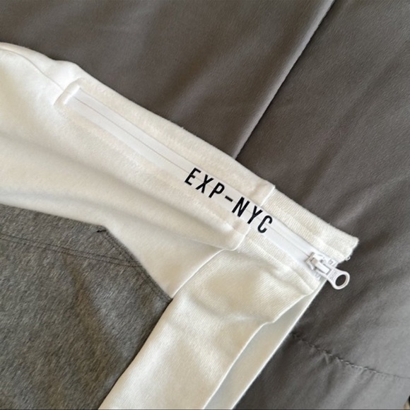Mens White and Grey Express Hoodie - Picture 6 of 6